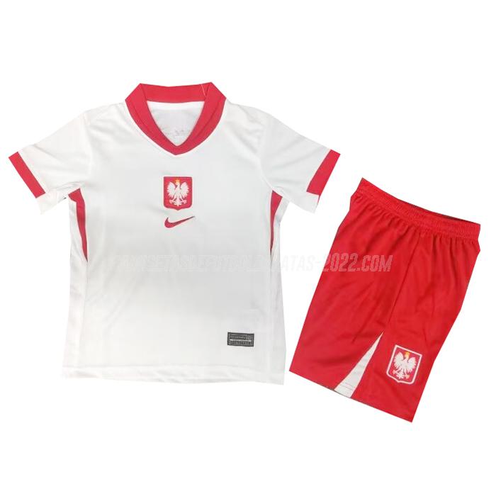 camiseta de la 1ª equipación polonia niños 2024