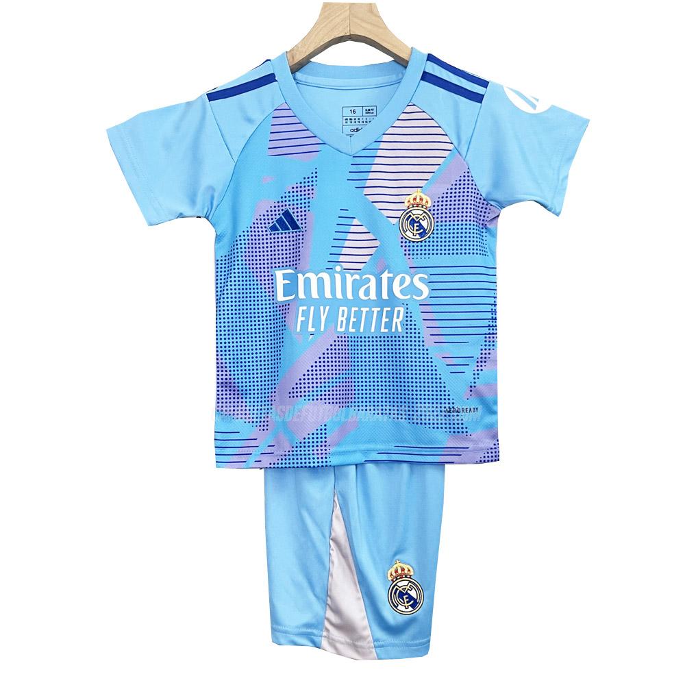 camiseta de la real madrid niños portero azul 2024-25