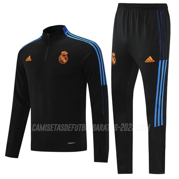 sudadera real madrid 08g26 negro 2021-22