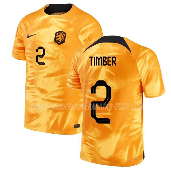 timber camiseta 1ª equipación holanda copa mundial 2022