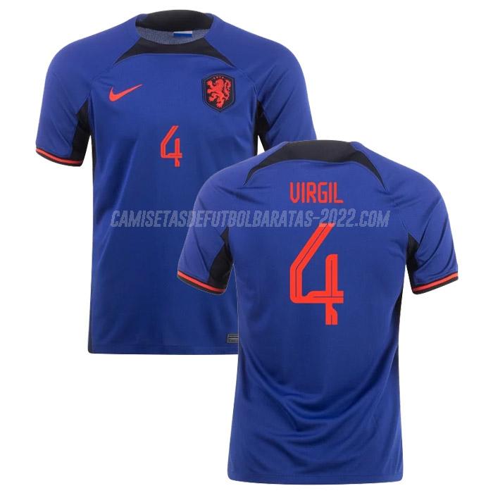 virgil camiseta 2ª equipación holanda copa mundial 2022